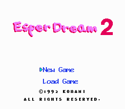 Esper Dream 2 (english translation) Title Screen